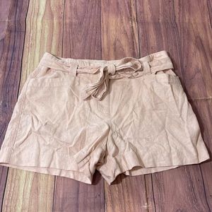LOFT Outlet Linen Blend Tie Waist Shorts